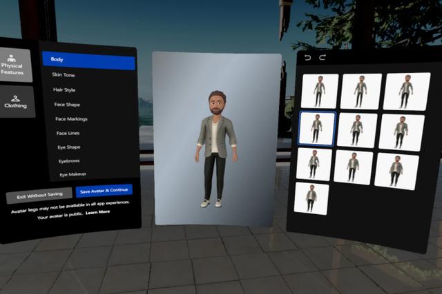 Oculus起头推出更具表示力的新虚拟形象
