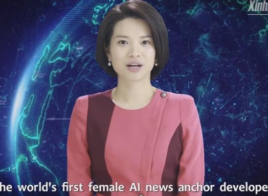 AI智能主播
:中国首个AI合成女主播上岗 外媒：几乎可以假乱真