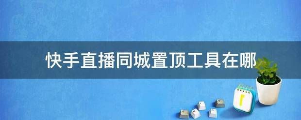 快手工具:快手直播同城置顶工具在哪